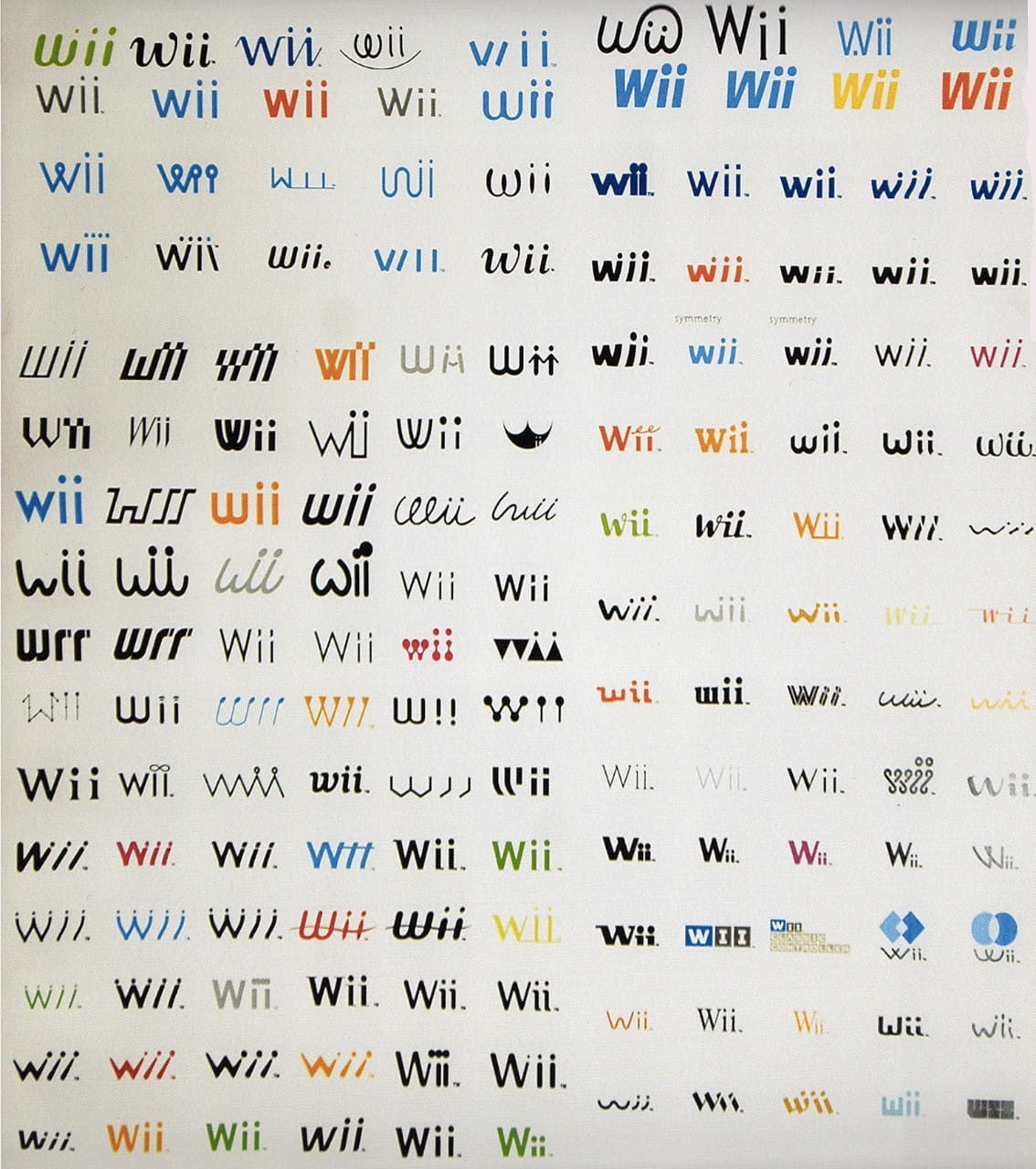 任天堂「Wii」のロゴデザインとして検討された候補の幾つかが明らかに