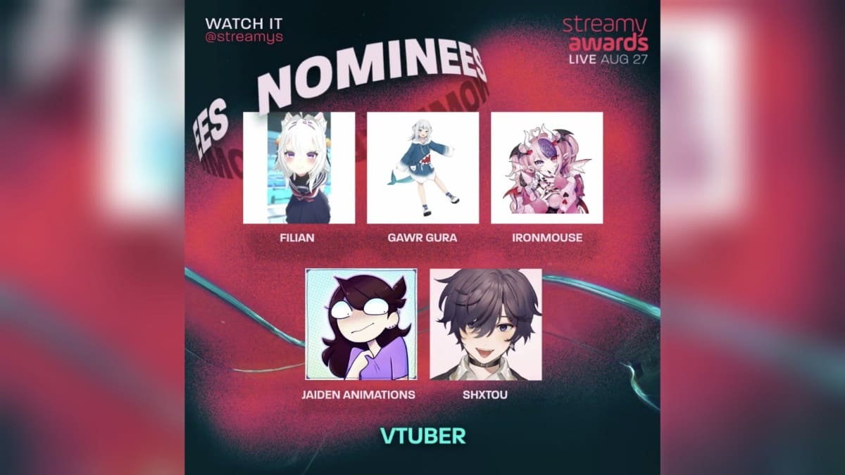 Streamy Awards 2023 Announced 5 VTubers Nominees