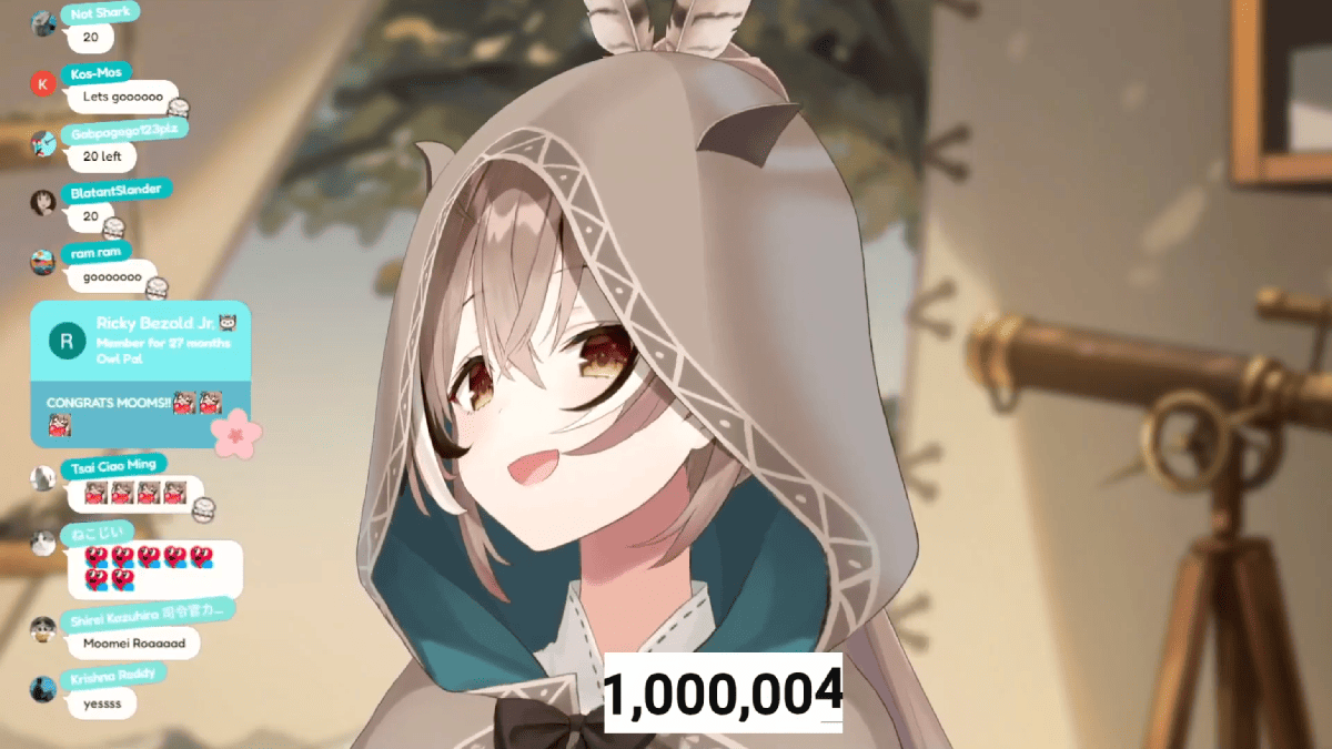 Nanashi Mumei has Reached 1 Million YouTube Subscribers, this is the First Time a VTuber from hololive English -Promise-