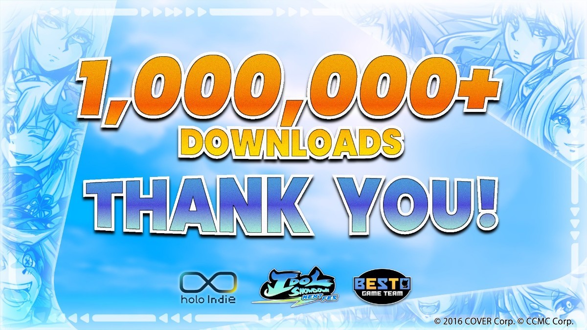 ホロライブのファンメイド格闘ゲーム「Idol Showdown」ダウンロード本数が100万本を突破
